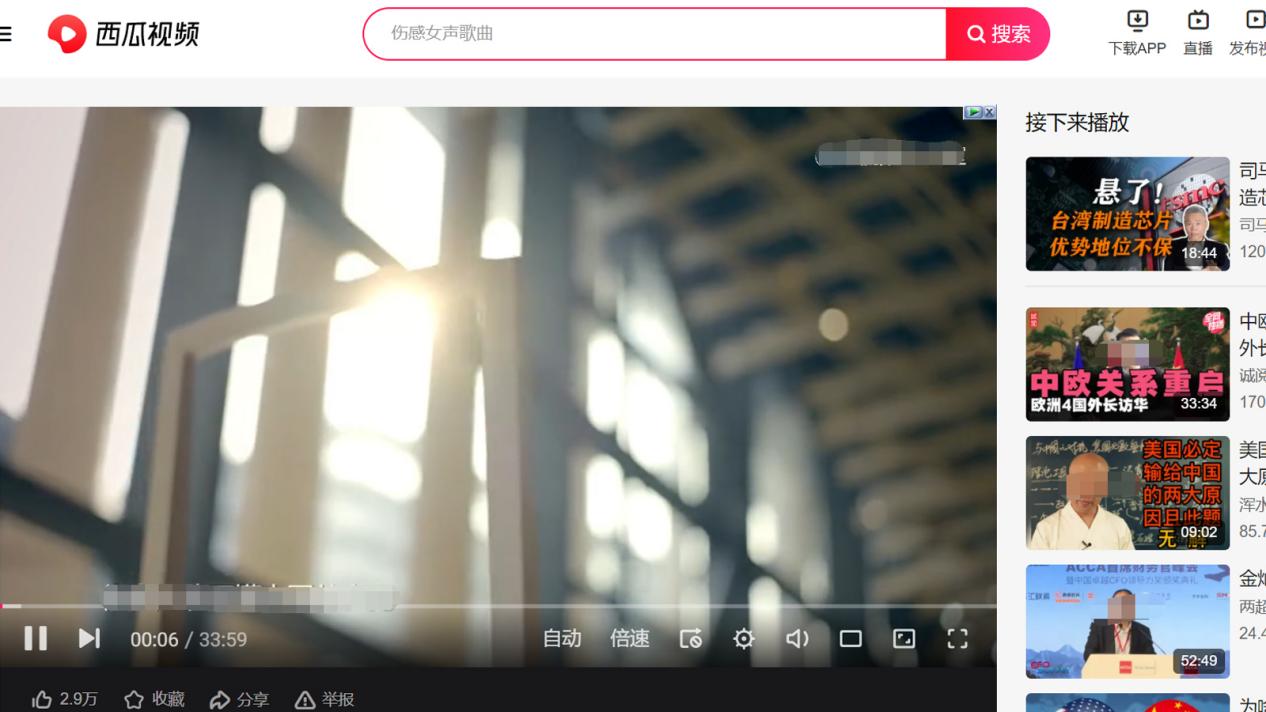 图1：视频播放界面