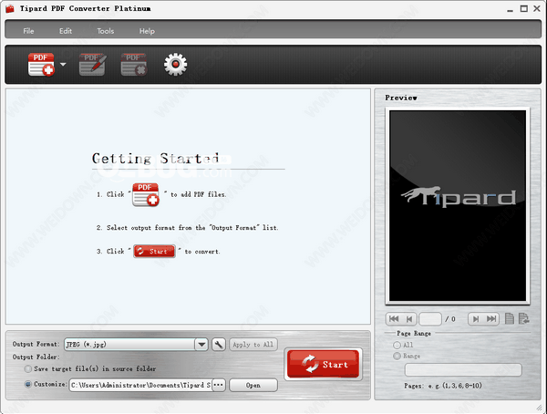 Tipard PDF Converter Platinum(PDF转换器)