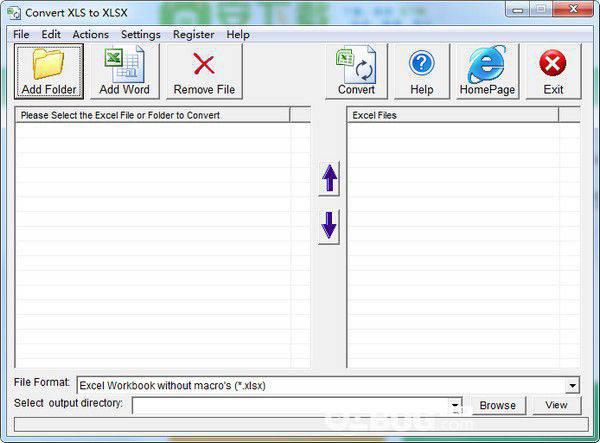 Convert XLS to XLSX(Excel文件转换器)
