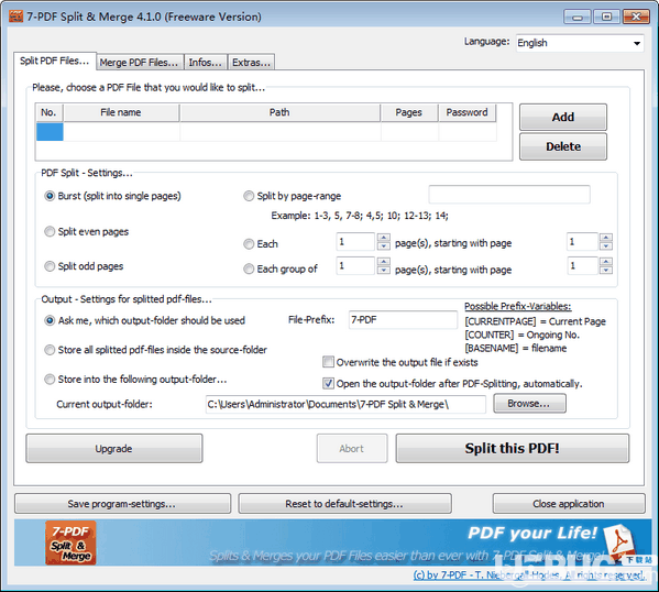 7-PDF Split & Merge(PDF分割合并工具)