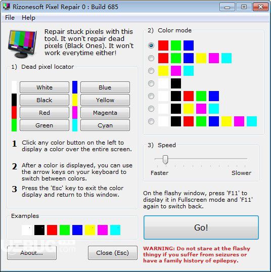Rizonesoft Pixel Repair(屏幕检测工具)