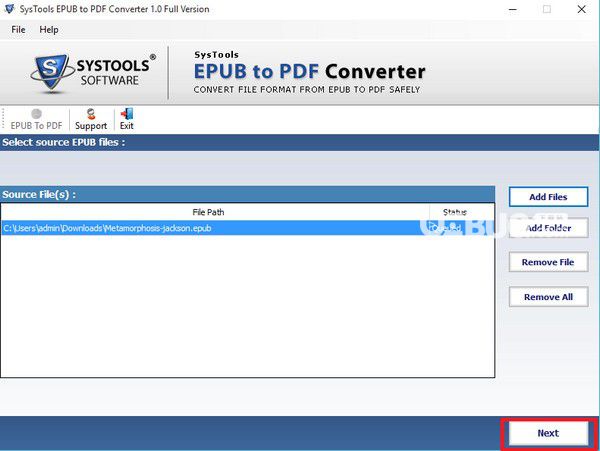 SysTools EPUB to PDF Converter v1.0免费版【4】