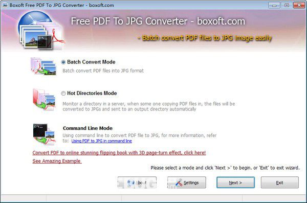 Boxoft PDF To JPG Converter(PDF转换器)