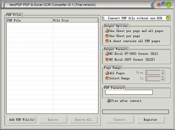VeryPDF PDF to Excel OCR Converter v3.1免费版