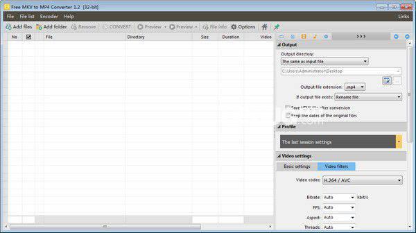 Free MKV to MP4 Converter v1.2免费版