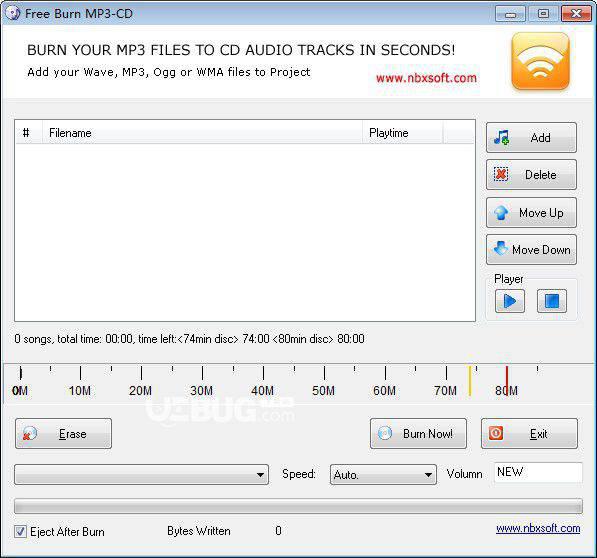 Free Burn MP3-CD(MP3刻录软件)v1.2免费版