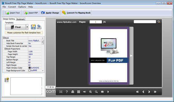 Boxoft Free Flip Page Maker(电子书制作软件)