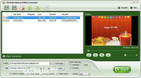 iPixSoft Video to HTML5 Converter v3.0.0免费版【2】