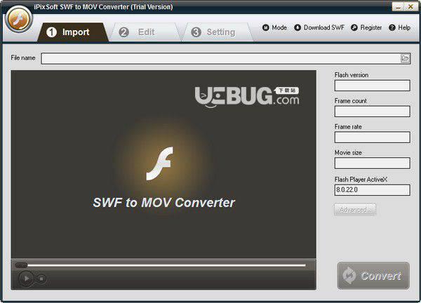 iPixSoft SWF to MOV Converter(SWF转MOV软件)