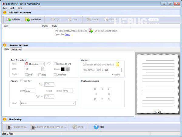 Boxoft PDF Bates Numbering(PDF编号软件)