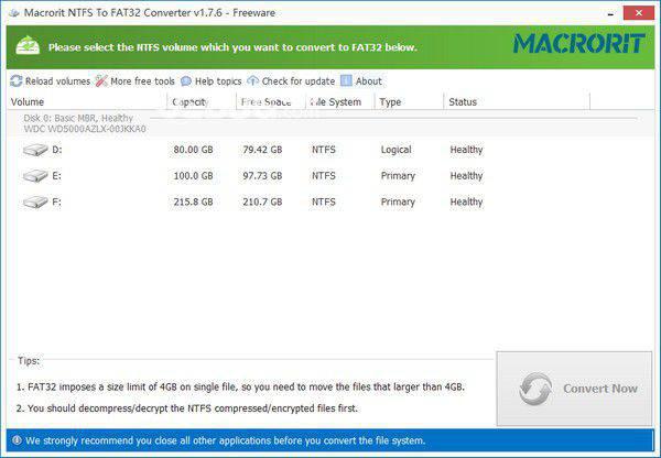 Macrorit NTFS to FAT32 Converter v1.7.6免费版