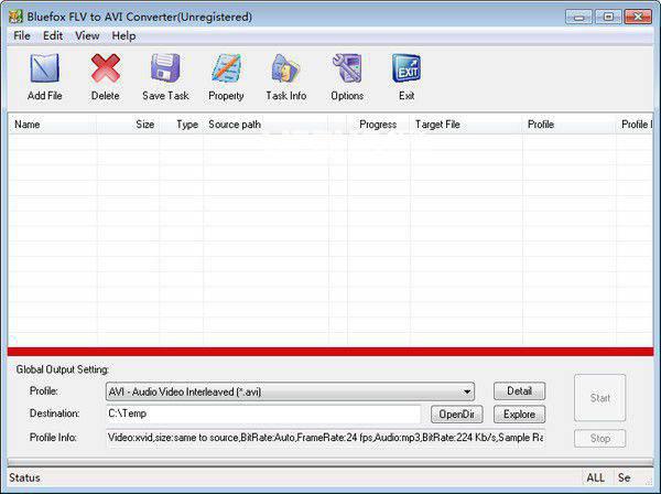 Bluefox FLV to AVI Converter(视频转换器)