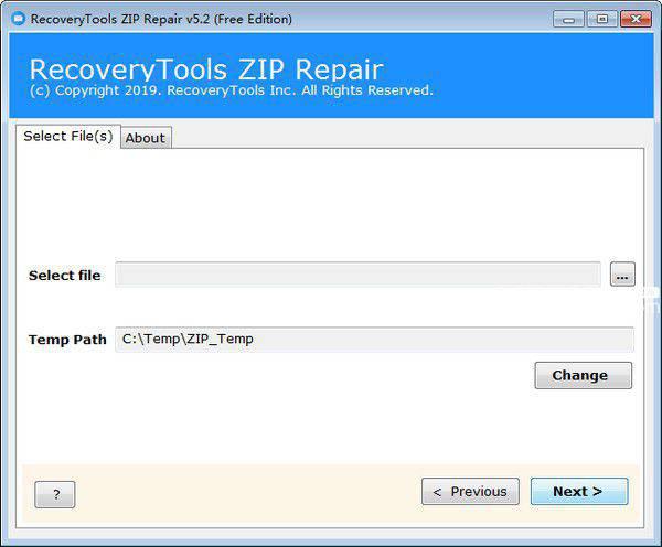 RecoveryTools ZIP Repair(zip文件修复工具)v5.2免费版