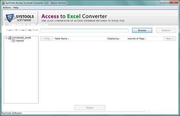 SysTools Access to Excel Converter