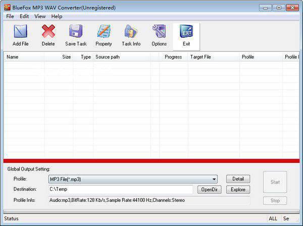 Bluefox MP3 WAV Converter v3.01免费版