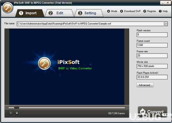 iPixSoft SWF to MPEG Converter(SWF转MPEG工具)v3.6.0免费版【2】