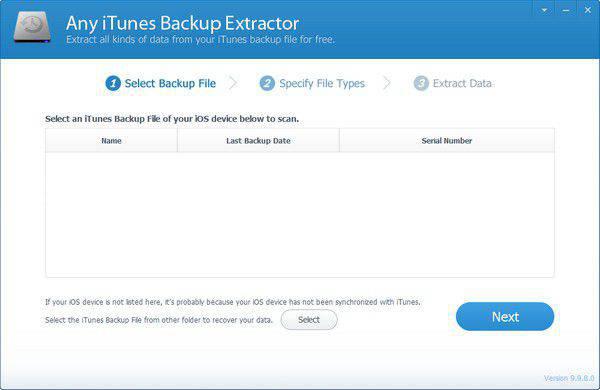 Any iTunes Backup Extractor