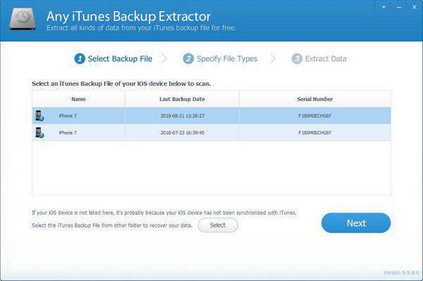 Any iTunes Backup Extractor