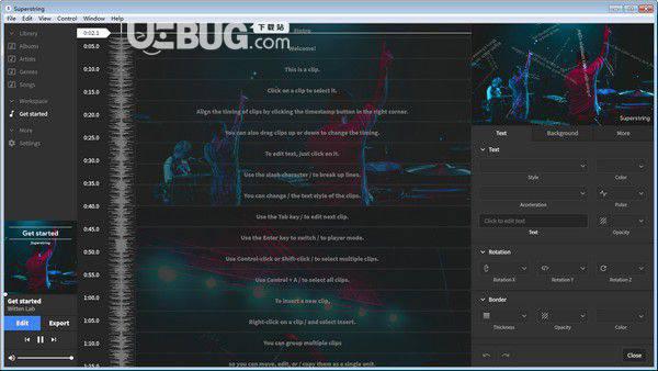 Superstring(歌词视频制作软件)v2020.7.19免费版【2】