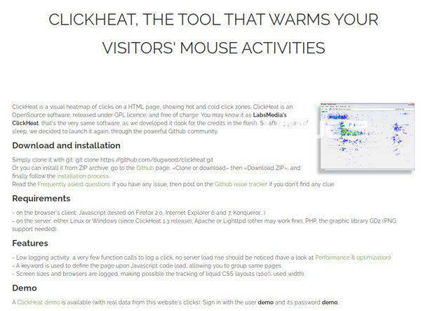 ClickHeat(HTML页面点击热图)v1.0免费版