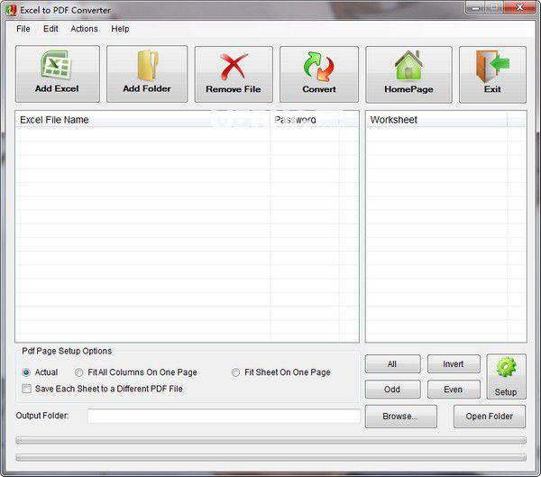 Free Excel to PDF Converter v1.0.0.0免费版