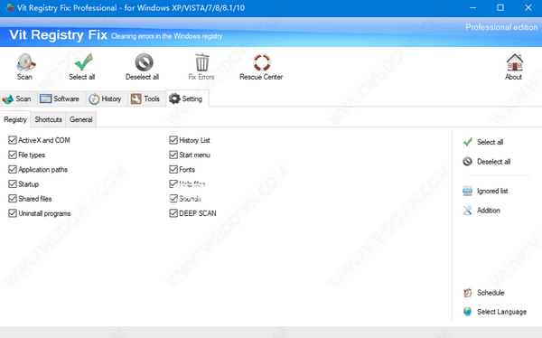 Vit Registry Fix(注册表修复软件)v12.7.0免费版【3】