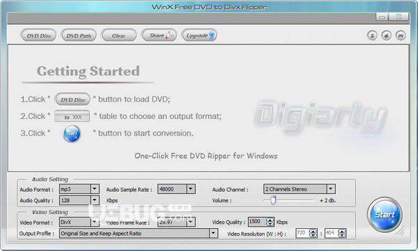 WinX Free DVD to DivX Ripper v3.1.17.0免费版