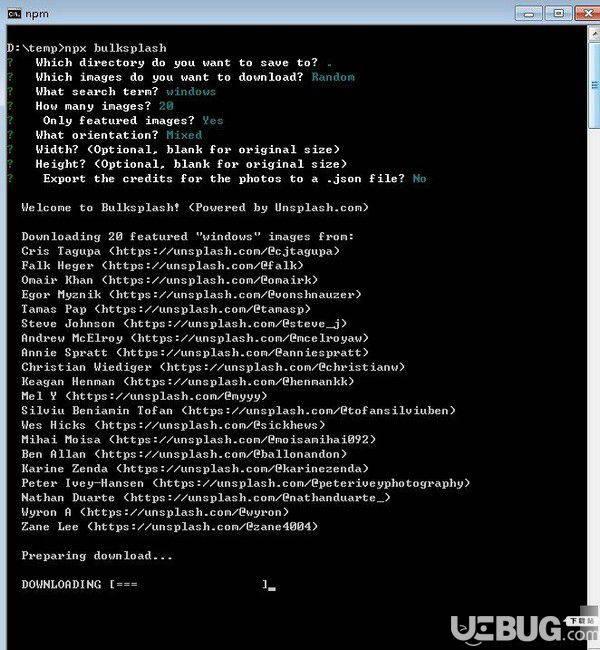 Bulksplash(交互式命令行工具)